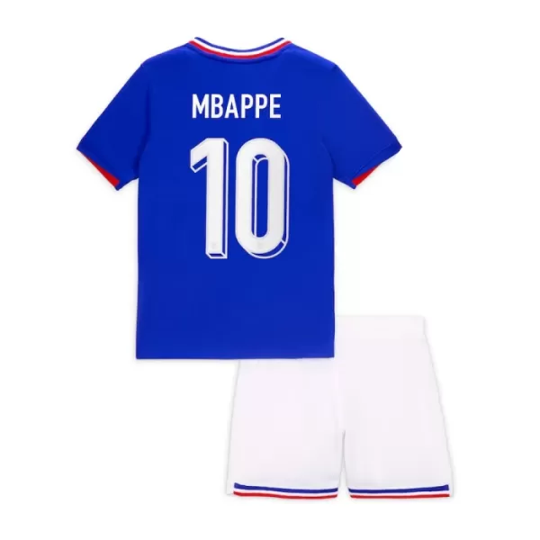 Frankrijk Mbappé 10 Tenue Kind Thuis EK 2024