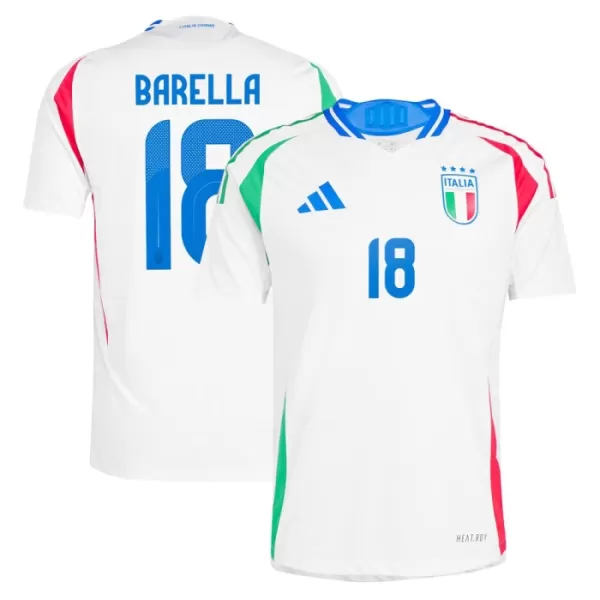 Italië Barella 18 Shirt Heren Uit EK 2024