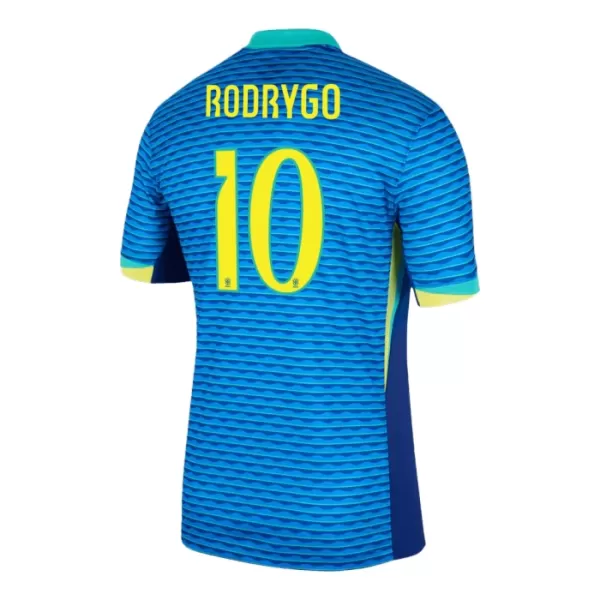 Brazilië Rodrygo 10 Shirt Heren Uit 2024