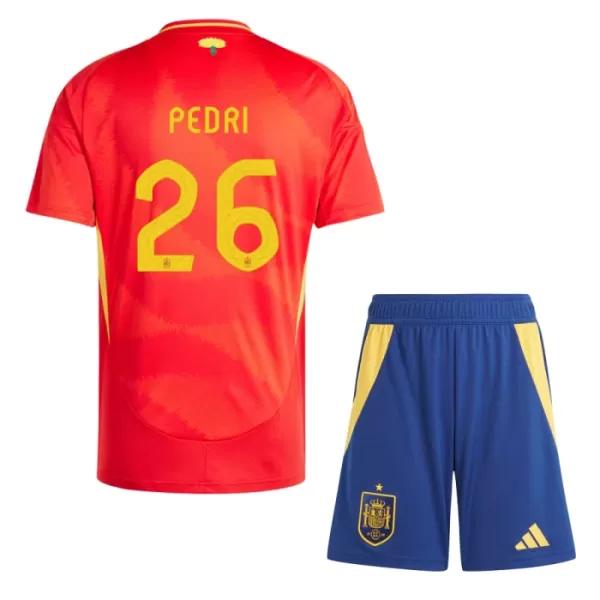 Spanje Pedri 26 Tenue Kind Thuis EK 2024