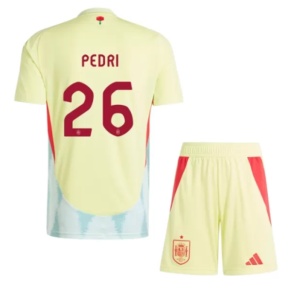 Spanje Pedri 26 Tenue Kind Uit EK 2024