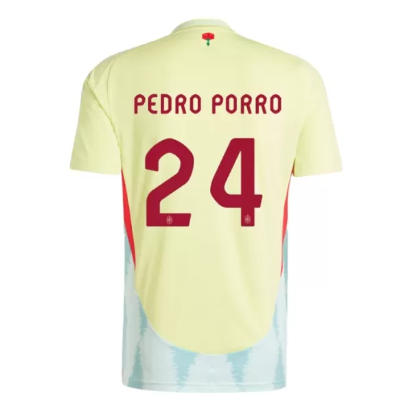 Spanje Pedro Porro 24 Shirt Heren Uit EK 2024