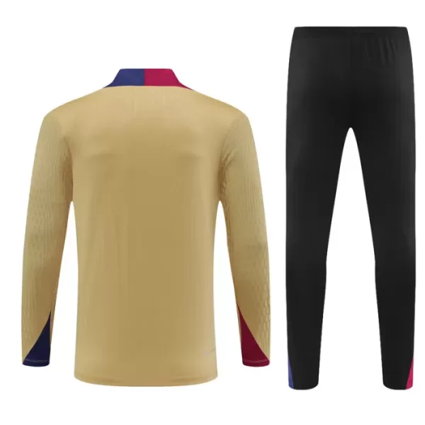 Barcelona Gold Version Trainingssweaterset Heren 2024/25 Kwartrits