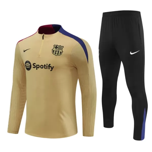 Barcelona Gold Version Trainingssweaterset Kind 2024/25 Kwartrits