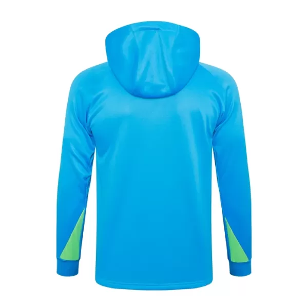 Brazilië Hoodie Trainingssweaterset Heren 2024/25 Kwartrits Blauwe