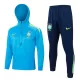 Brazilië Hoodie Trainingssweaterset Kind 2024/25 Kwartrits Blauwe