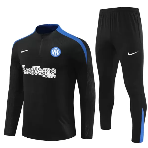 Inter Milan Trainingssweaterset Kind 2024/25 Kwartrits Zwarte