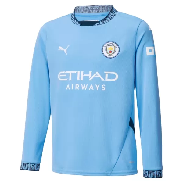 Manchester City Champions 24 Shirt Heren Thuis 2024/25 Lange Mouw