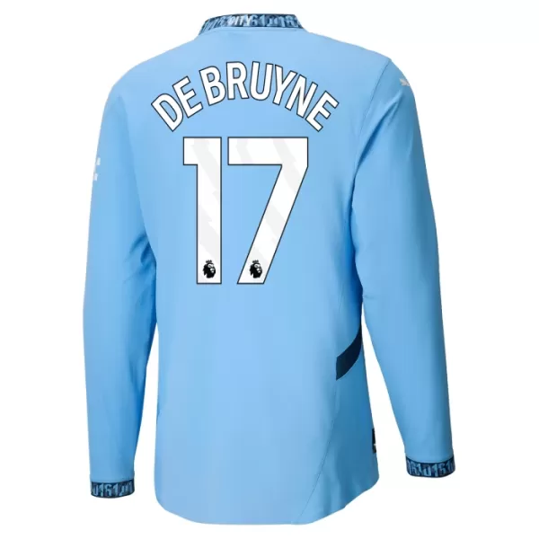 Manchester City De Bruyne 17 Shirt Heren Thuis 2024/25 Lange Mouw