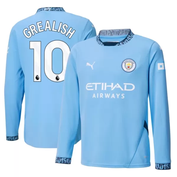 Manchester City Grealish 10 Shirt Heren Thuis 2024/25 Lange Mouw