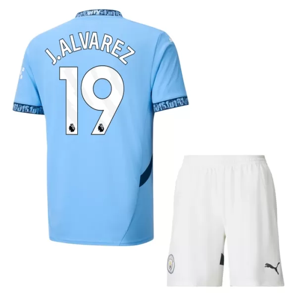 Manchester City J. Alvarez 19 Tenue Kind Thuis 2024/25