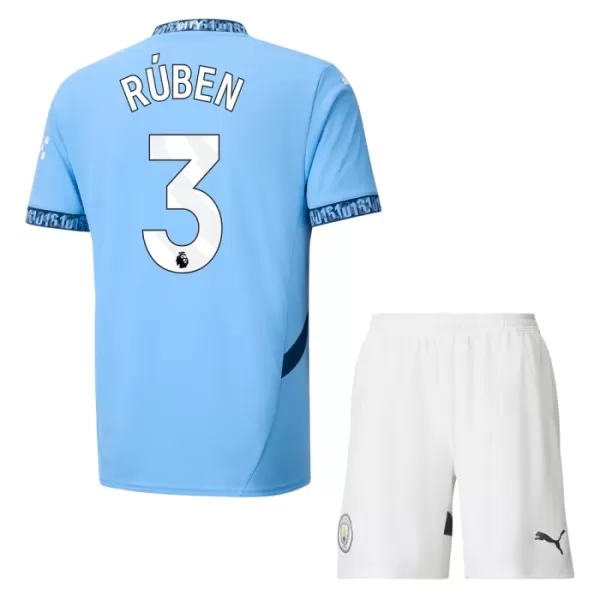 Manchester City Rúben 3 Tenue Kind Thuis 2024/25