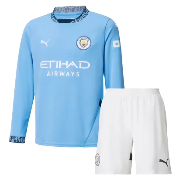 Manchester City Tenue Kind Thuis 2024/25 Lange Mouw