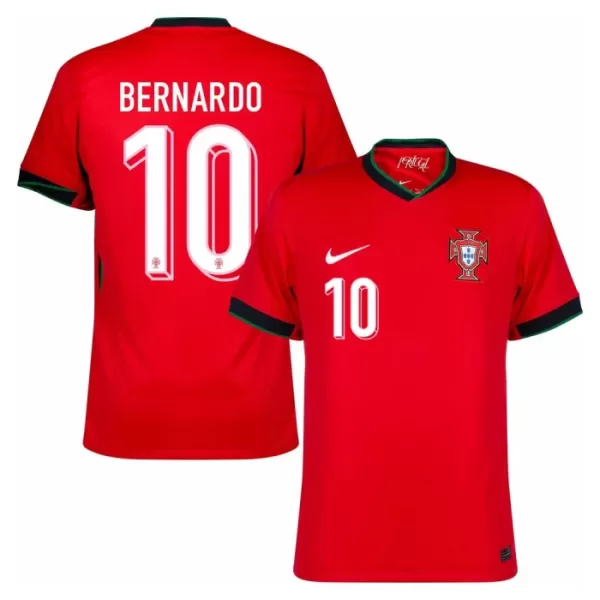 Portugal Bernardo 10 Shirt Heren Thuis EK 2024