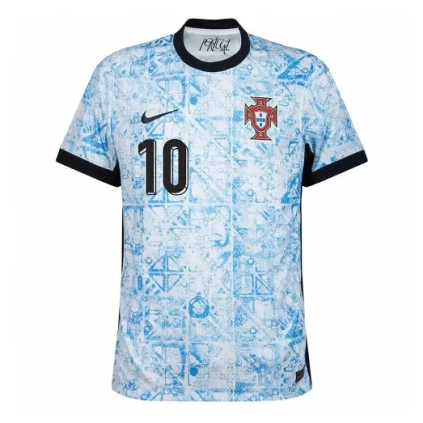 Portugal Bernardo 10 Shirt Heren Uit EK 2024