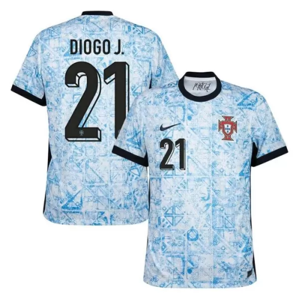 Portugal Diogo J. 21 Shirt Heren Uit EK 2024