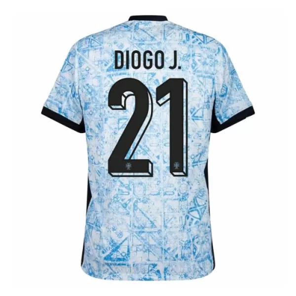 Portugal Diogo J. 21 Shirt Heren Uit EK 2024