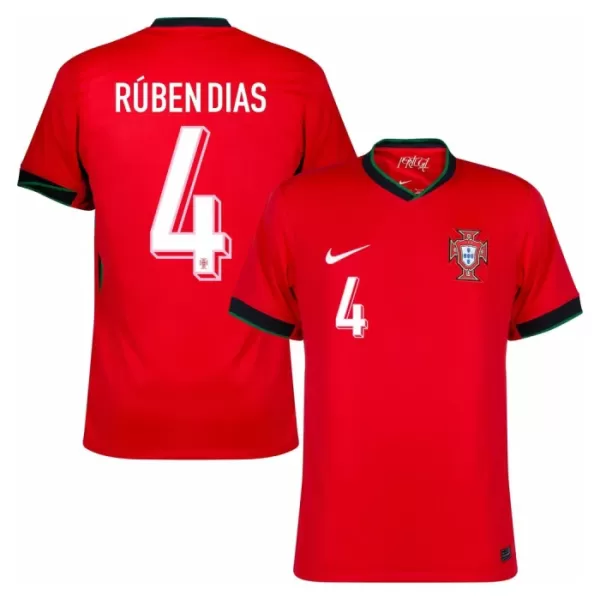 Portugal Rúben Dias 4 Shirt Heren Thuis EK 2024