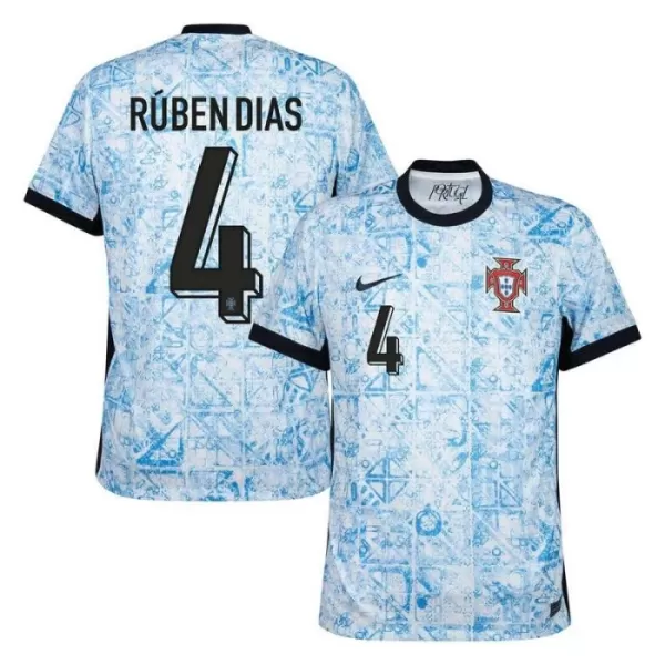 Portugal Rúben Dias 4 Shirt Heren Uit EK 2024