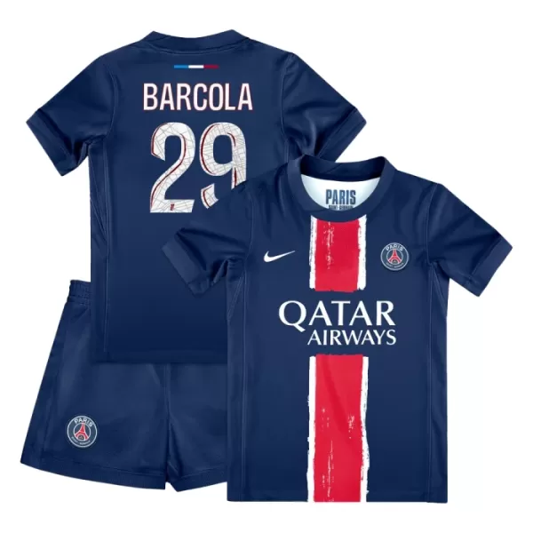 Paris Saint-Germain Bradley Barcola 29 Tenue Kind Thuis 2024/25