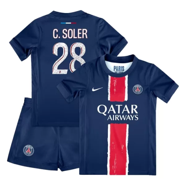 Paris Saint-Germain Carlos Soler 28 Tenue Kind Thuis 2024/25