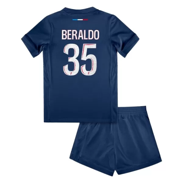 Paris Saint-Germain Lucas Beraldo 35 Tenue Kind Thuis 2024/25