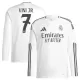 Real Madrid Vini JR 7 Shirt Heren Thuis 2024/25 Lange Mouw