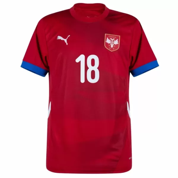 Servië Vlahovic 18 Shirt Heren Thuis EK 2024