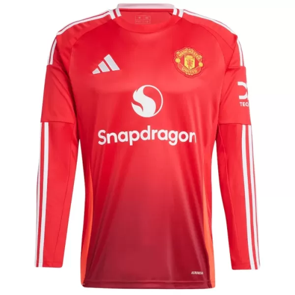 Manchester United Bruno Fernandes 8 Shirt Heren Thuis 2024/25 Lange Mouw