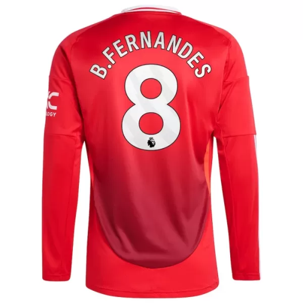 Manchester United Bruno Fernandes 8 Shirt Heren Thuis 2024/25 Lange Mouw