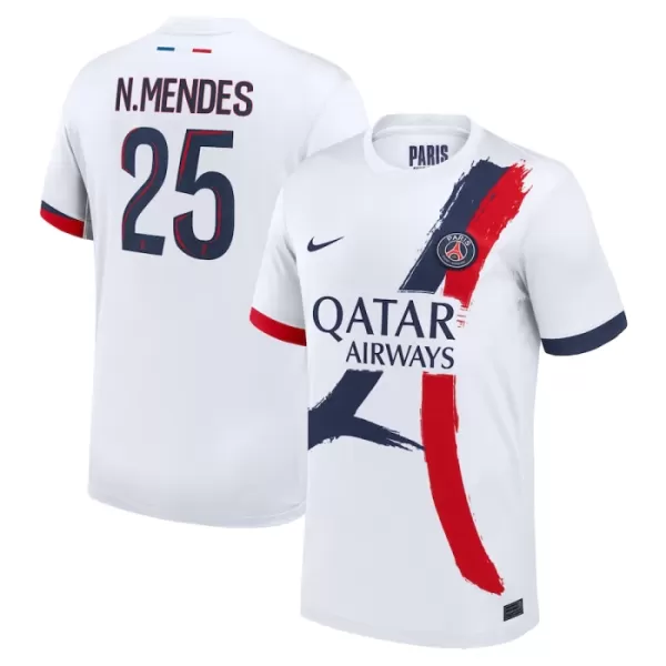 Paris Saint-Germain Nuno Mendes 25 Shirt Heren Uit 2024/25