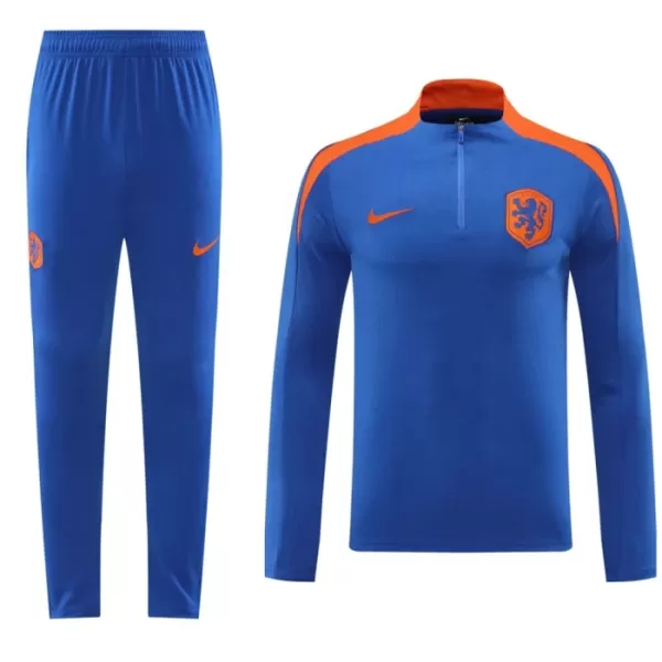 Nederland Trainingssweaterset Heren 2024/25 Kwartrits Blauwe