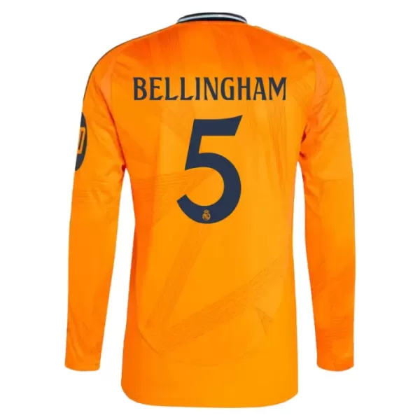 Real Madrid Bellingham 5 Shirt Heren Uit 2024/25 Lange Mouw