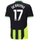 Manchester City De Bruyne 17 Shirt Heren Uit 2024/25