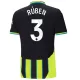 Manchester City Rúben 3 Shirt Heren Uit 2024/25