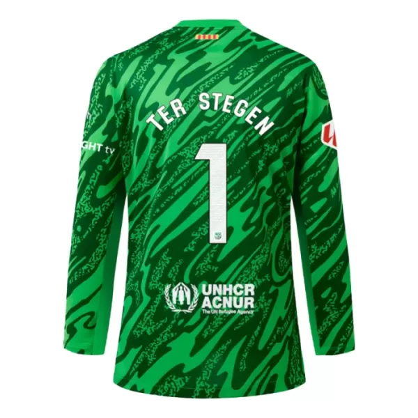 FC Barcelona Ter Stegen 1 Keeper Shirt Heren Thuis 2024/25 Lange Mouw