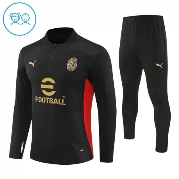 AC Milan Trainingssweaterset Kind 2024/25 Kwartrits Zwarte