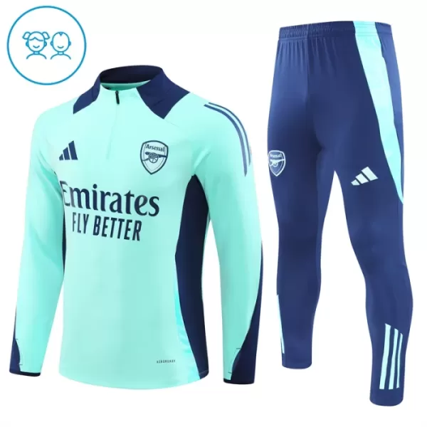 Arsenal Trainingssweaterset Kind 2024/25 Kwartrits Blauwe