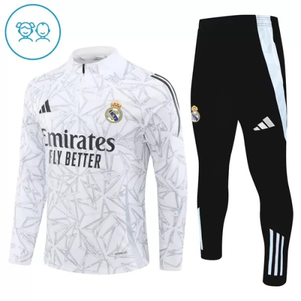 Real Madrid Trainingssweaterset Kind 2024/25 Kwartrits Witte