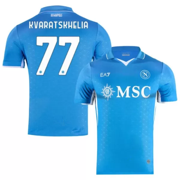 SSC Napoli Kvaratskhelia 77 Shirt Heren Thuis 2024/25