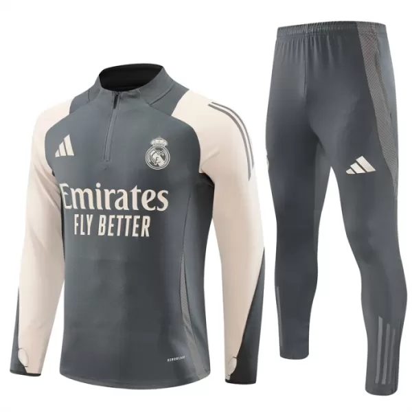 Real Madrid Trainingssweaterset Heren 2024/25 Kwartrits Grijze