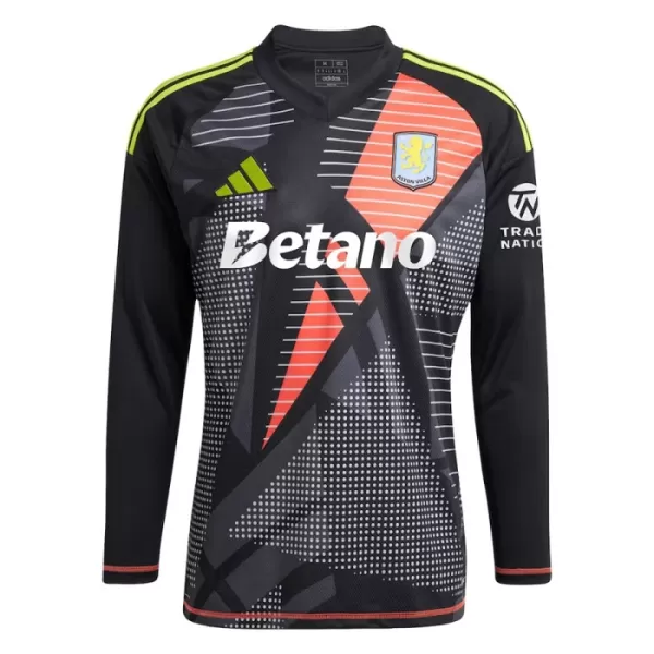 Aston Villa Keeper Shirt Heren 2024/25 Lange Mouw Zwarte