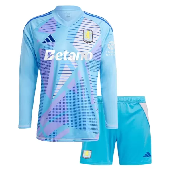 Aston Villa Keeper Tenue Kind 2024/25 Lange Mouw Blauwe