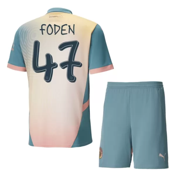 Manchester City Foden 47 Tenue Kind Vierde 2024/25